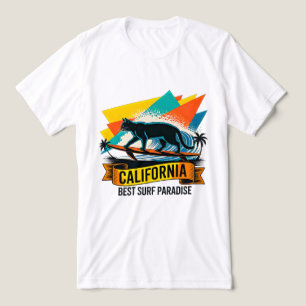 Camiseta Retro da Praia da Califórnia de Surf de G