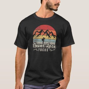 Camiseta Retro da Vintage do Fotógrafo da Câmera de Foco Nu
