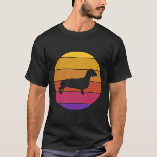 Camiseta Retro Dachshund Dachshund Wiener Cão Engraçado
