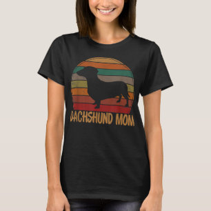 Camiseta Retro Dachshund Mom Gift Doxie Dog Owner Mother Pe