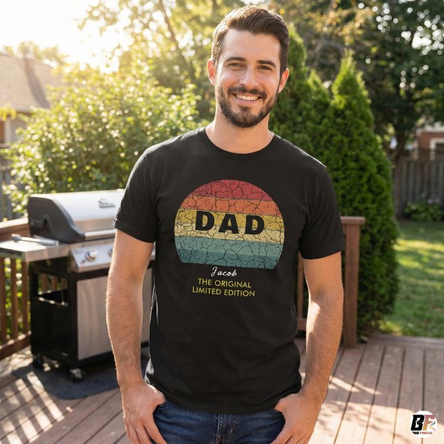 Camiseta Retro DAD The Original Limited Edition Custom Name (Criador carregado)