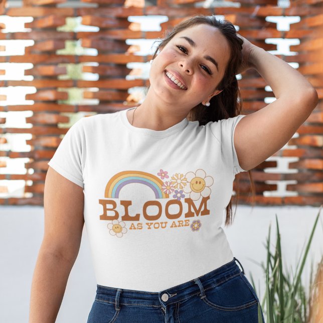 Camiseta Retro Daisy cita Bloom como você é (Criador carregado)