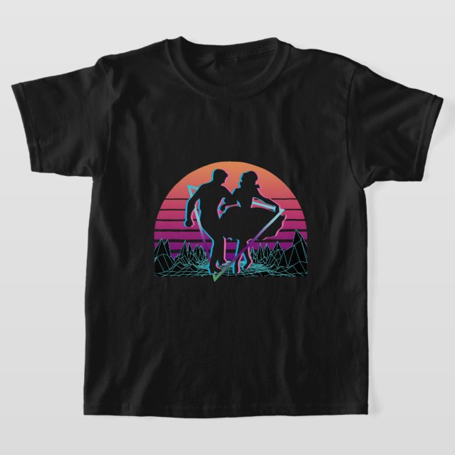 Camiseta Retro Dança Quadrada de Dança Quadrada (Postura )