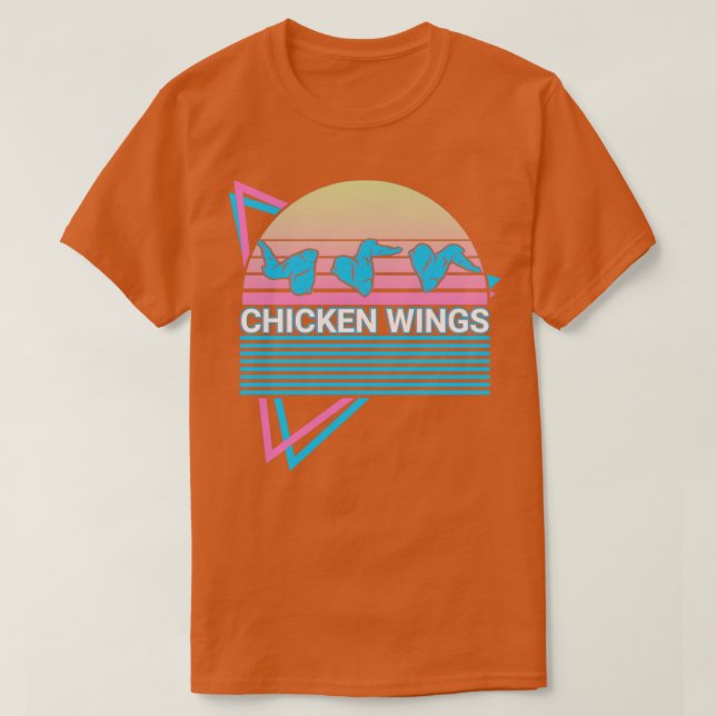 Camiseta Retro das Asas de Frango (Frente do Design)
