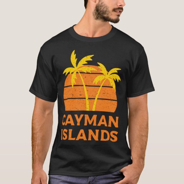 Camiseta Retro das Ilhas Cayman (Frente)