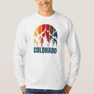 Camiseta Retro das Montanhas do Colorado
