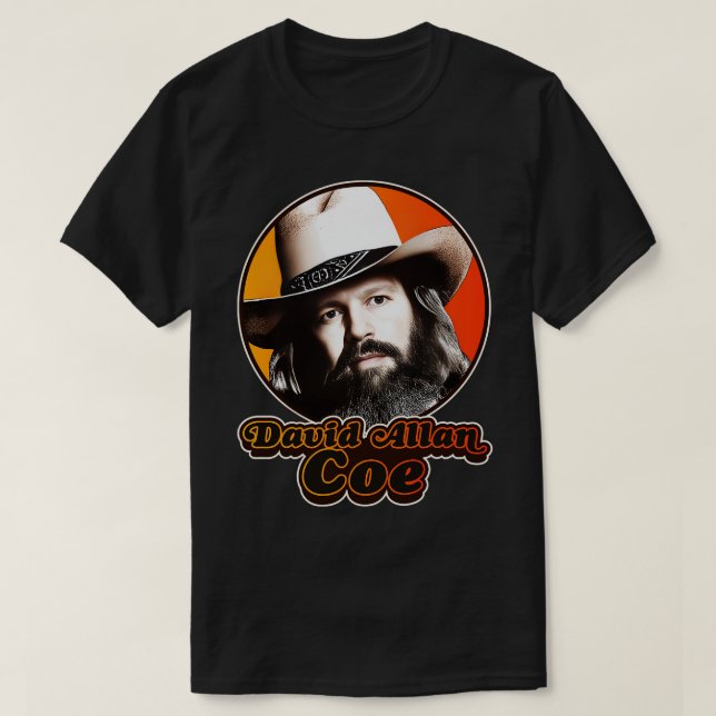 Camiseta Retro David Allan Coe Tribute (Frente do Design)
