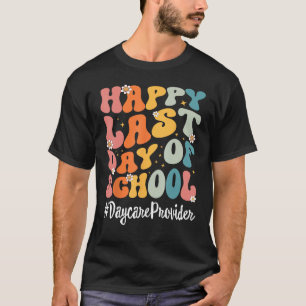 Camiseta Retro Daycare Provider Feliz Dia Passado Da Escola