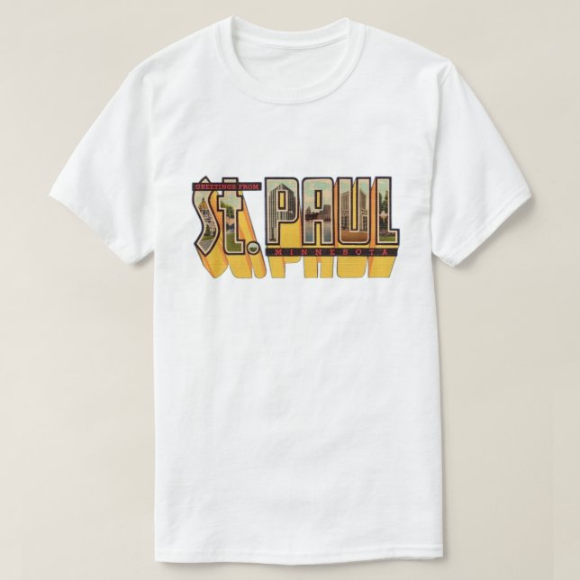 Camiseta Retro de Abertura de St Paul (Frente do Design)
