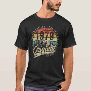 Camiseta Retro de aniversário de 1979 para homens 70 e 80