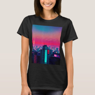 Camiseta Retrô de anos 80 inspirado na Ásia japonês Vaporwa