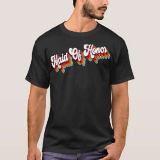 Camiseta Retro de Apreciação de Cargo de madrinha de casame