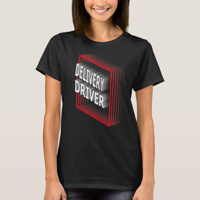 Camiseta Retro de Apreciação do Título do Driver de Entrega (Frente)