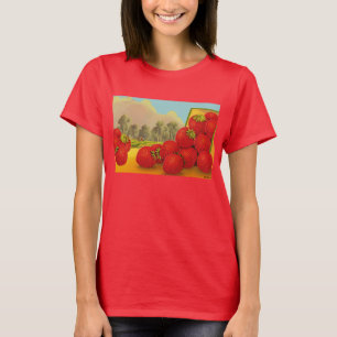 Camiseta Retro de Arte de Morango