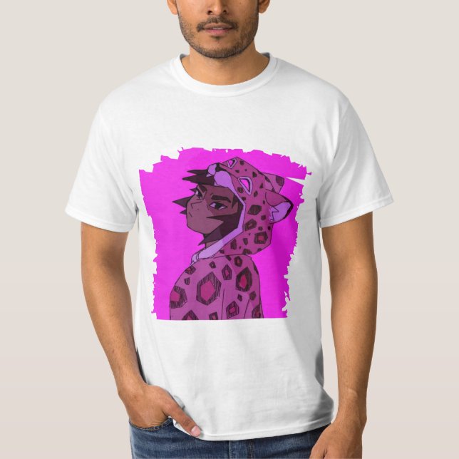 Camiseta Retro de arte onça Kipo (Frente)