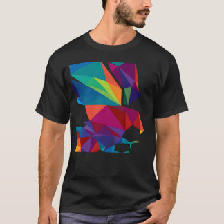 Camiseta Retrô de aves coloridas