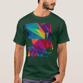 Camiseta Retrô de aves coloridas