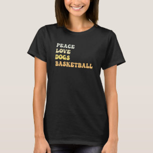 Camiseta Retro de Basquete Cães de Amor pela Paz