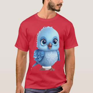 Camiseta Retro de Bebê de Pássaro Cortado