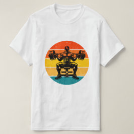 Camiseta Retro de Bodybuilding Pôr do Sol - Mascul