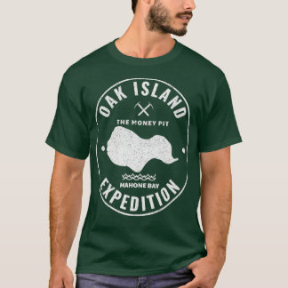 Camiseta Retro de caça ao tesouro da expedição de Oak Islan
