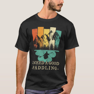 Camiseta Retro de Canoagem de Kayaking