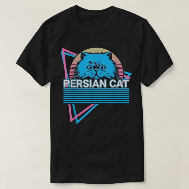 Camiseta Retro de Cat Persa  (Frente do Design)