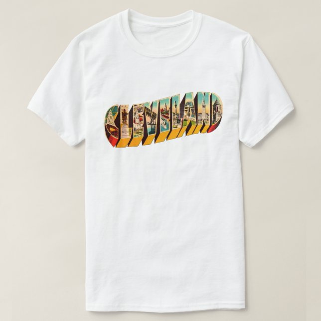 Camiseta Retro de Cleveland (Frente do Design)