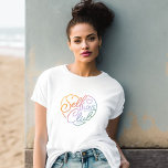 Camiseta Retrô de Coração do Clube de Autoamor Bonito<br><div class="desc">T-Shirt Foto do Coração do Clube de Autoamor Bonito</div>