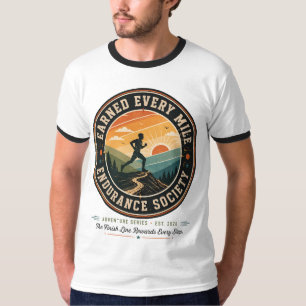 Camiseta Retro de Corredor de Trilha de Resistênci