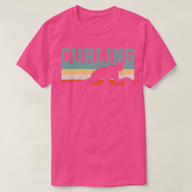 Camiseta Retro de Curling (Frente do Design)