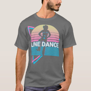 Camiseta Retro de Dança de Linha