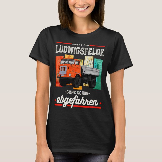 Camiseta Retro de declaração DDR Truck IFA W50 (Frente)
