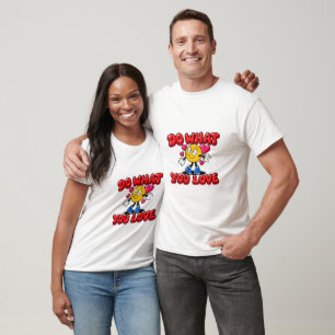 Camiseta Retro de Desenho Animado 'Faça O Que Você
