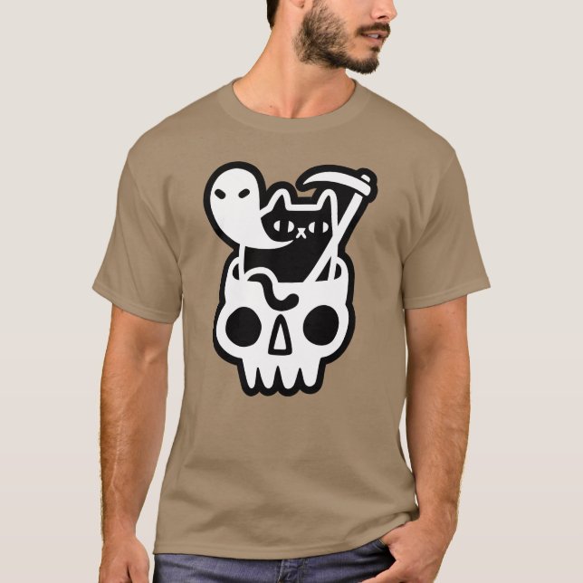 Camiseta Retro de Doom Cat (Frente)
