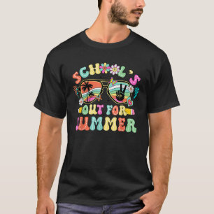Camiseta Retrô De Escolas No Verão Do Dia Passado Da Escola