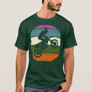 Camiseta Retro de Esporte Motocross Dirt Bike