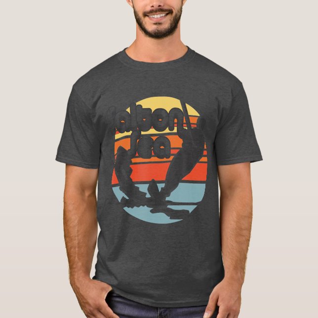Camiseta Retro de esqui aquático da Califórnia em Salton Se (Frente)