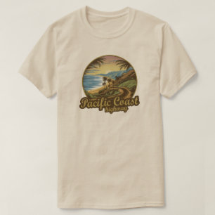 Camiseta Retrô de Estrada da Costa do Pacífico