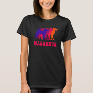 Camiseta Retro de Fita Cachorro Malamuta do Alasca