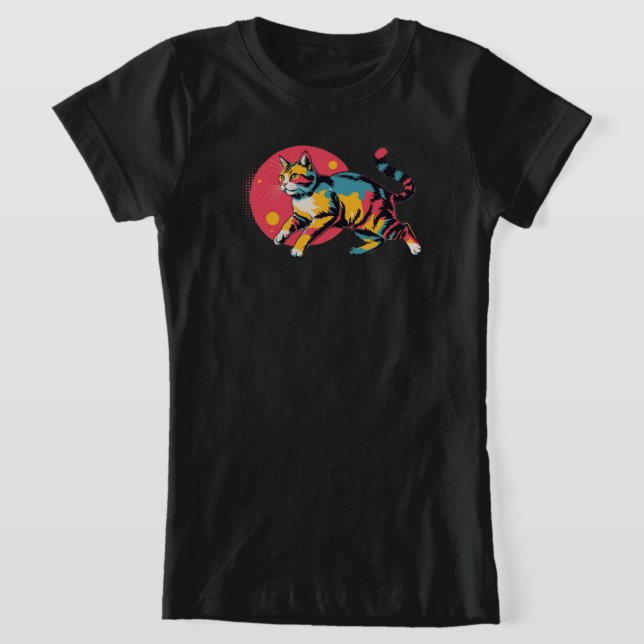 Camiseta Retro de Gato (Postura )