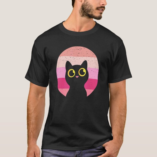 Camiseta Retro de Gato (Frente)