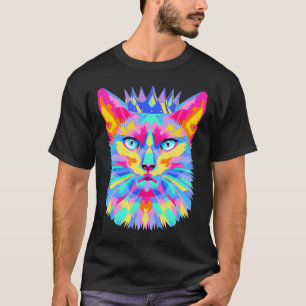 Camiseta Retrô de gato gráfico para amantes de gatos