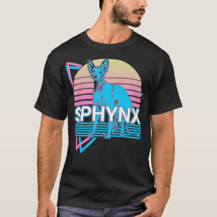 Camiseta Retrô de Gato Sphynx