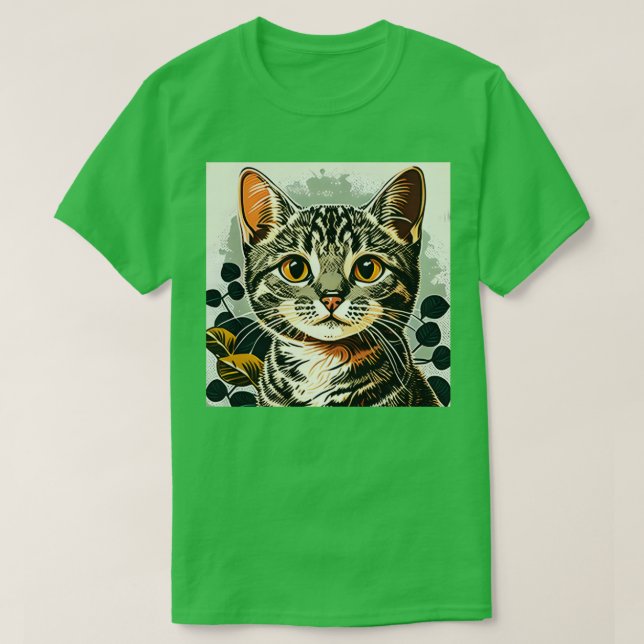 Camiseta Retro de Gatos de Vintage (Frente do Design)