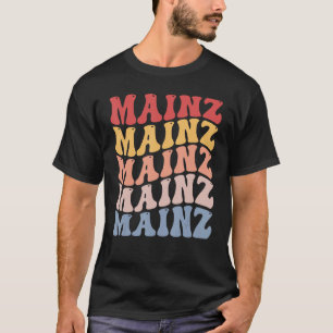 Camiseta Retro de Groovy da cidade de Mainz