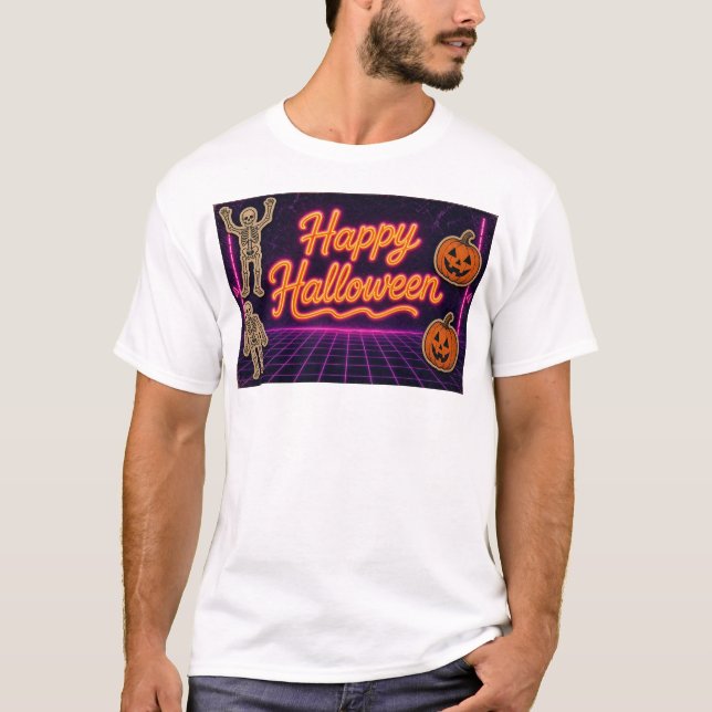 Camiseta Retro de Halloween (Frente)