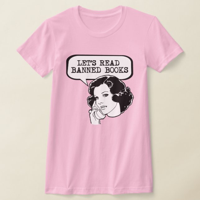Camiseta Retro de Leitura de Livros Banidos do vamos (Postura )
