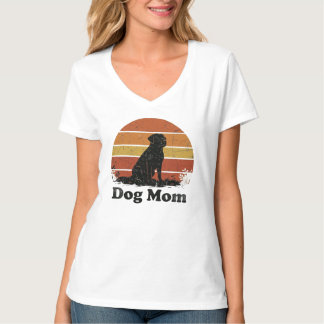 Camiseta Retro de Mãe de Cachorro – Pôr do Sol Vin