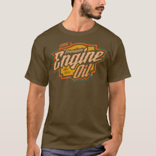 Camiseta Retro de marca do rótulo do motor de colheita Prem